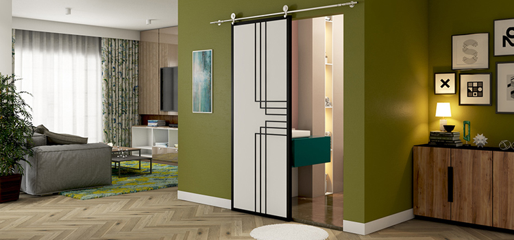 sliding bathroom door installation in South Whittier